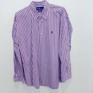 Ralph Lauren Striped Cotton Long Sleeve Shirt - Size XL